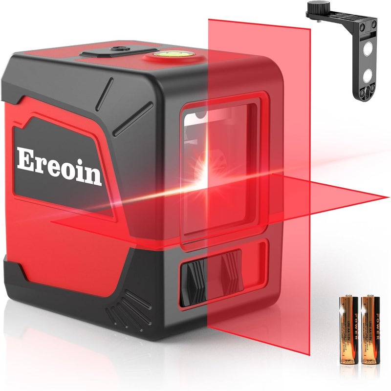 Ereoin Laser Level Self-leveling Red Cross laser tool with vertical and horizontal lines,360 degree rotation self-leveling mode&IP54 waterproof for Picture Hanging Indoor & Outdoor - Image 1